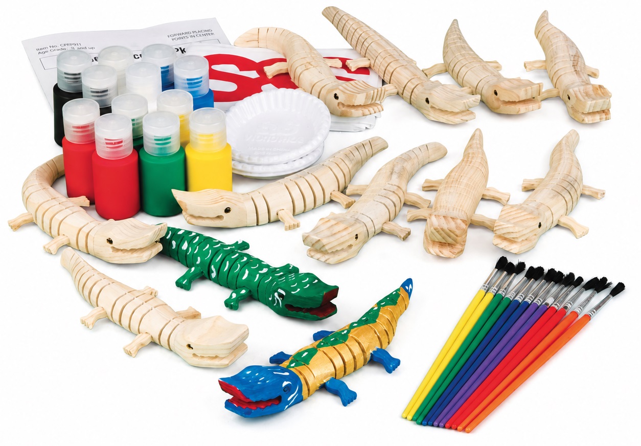 wooden crocodile craft
