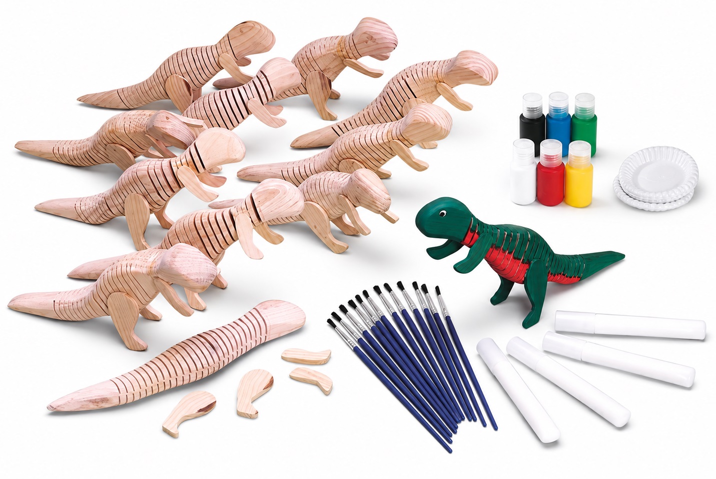 wooden dinosaur craft