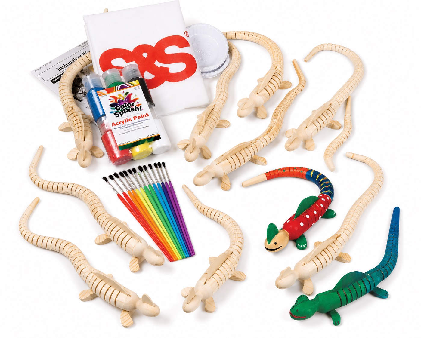 wooden lizard craft