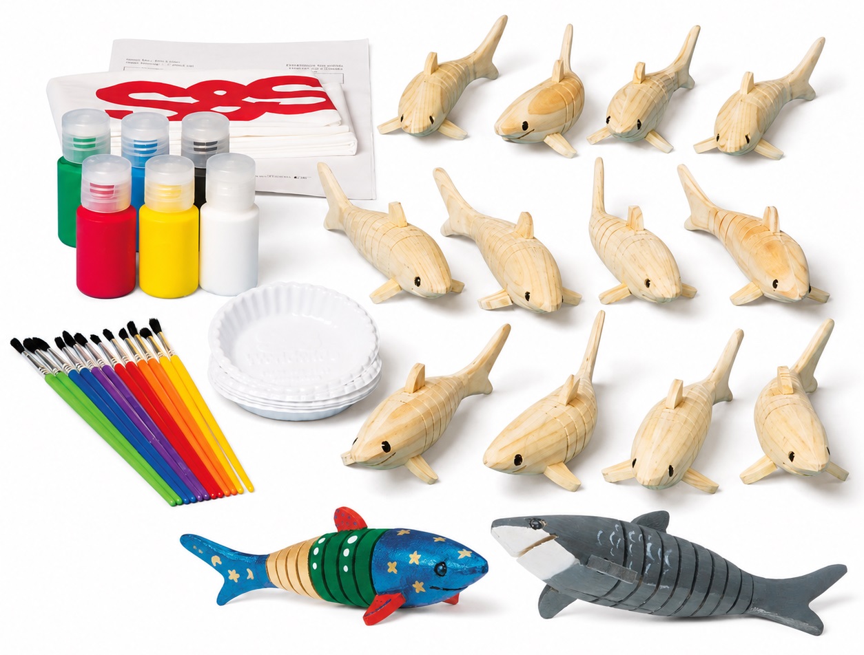 wooden shark craft