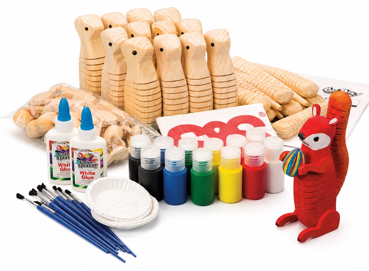 wooden squirrel craft