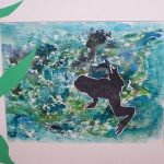 Student Writing Activity Using Paint & Framed Silhouettes